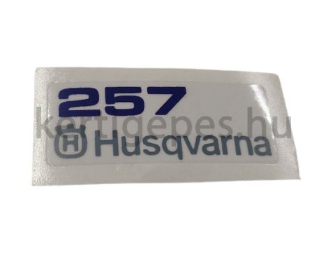 Husqvarna 257 fedél matrica