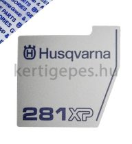 Husqvarna 281xp nagy berántó matrica