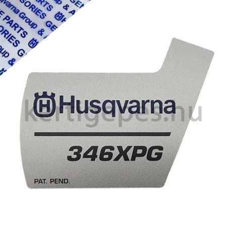 Husqvarna 346xpg berántó matrica, régi típus