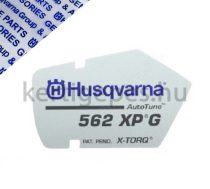 Husqvarna 562xpg berántó matrica